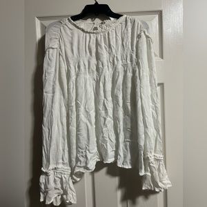 Free People white flowy blouse, size xl